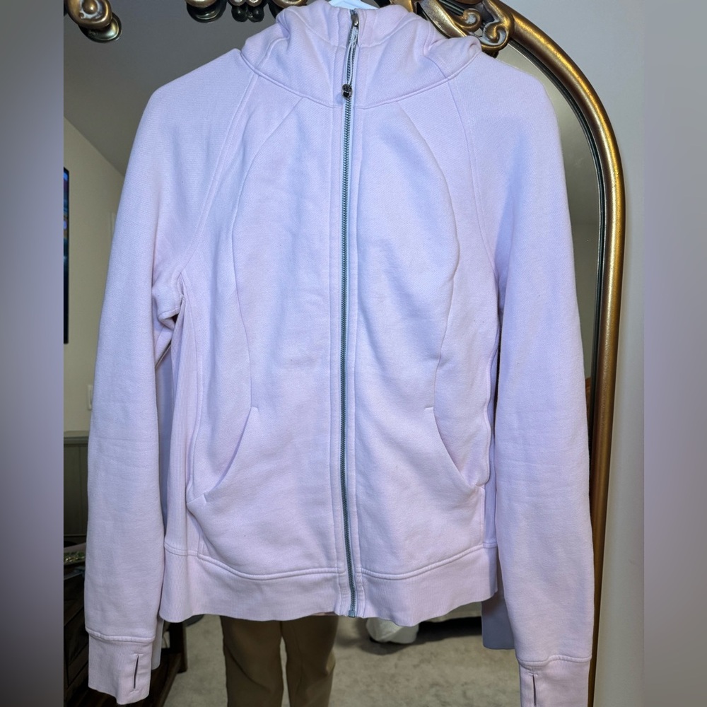 Lululemon light pink scuba hoodie size 8/10